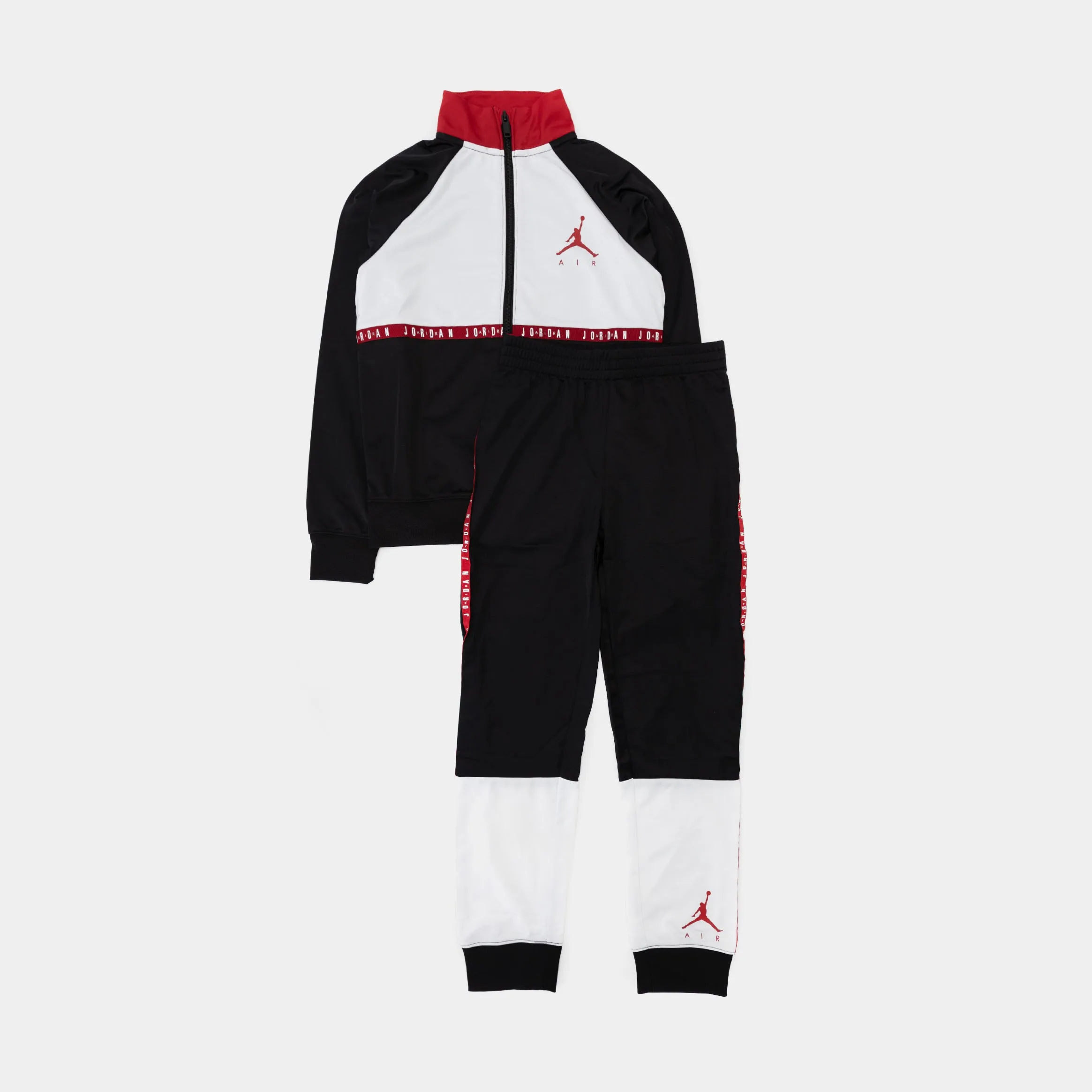 Air Jordan Blocked Tricot Preschool Set (Black/White)