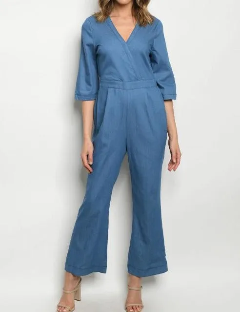 Blue Denim Jumpsuit WOmen Fashion