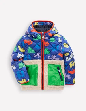 Borg Mix Jacket-Rainbow Pets