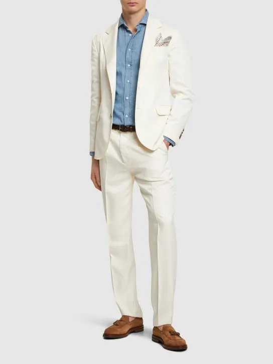 Brunello Cucinelli   Silk single breasted suit 