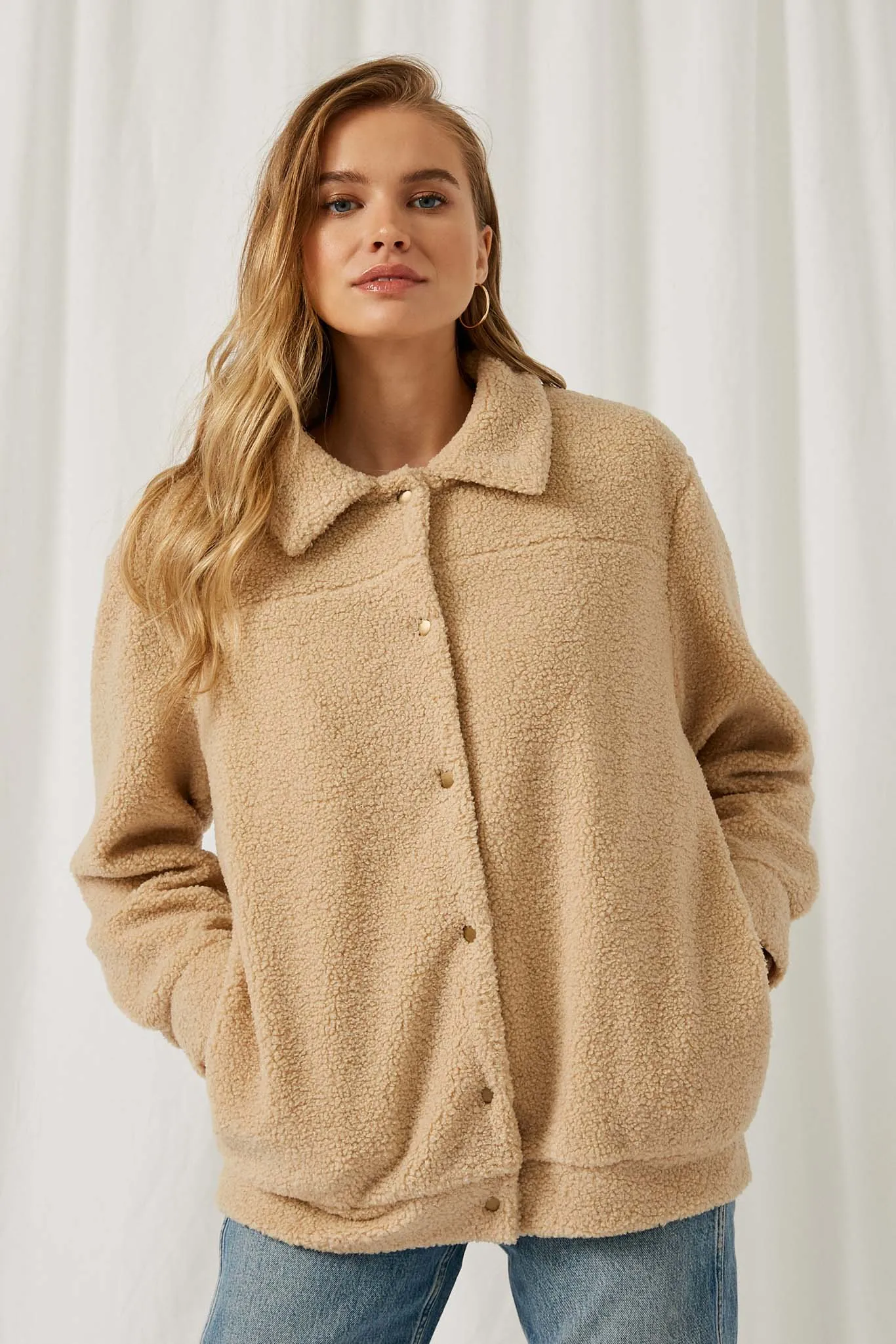 Collared Soft Sherpa Jacket