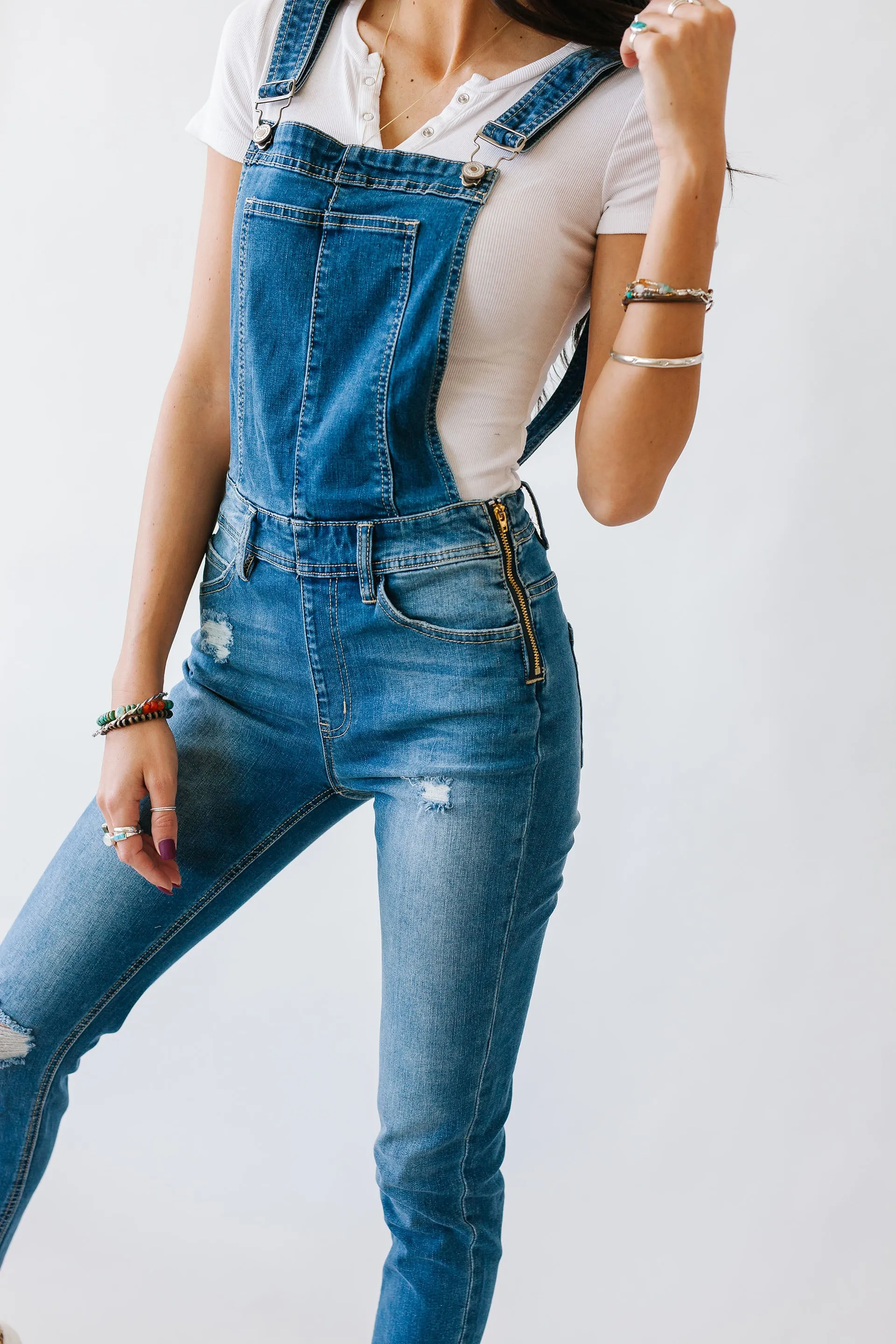 Everly Medium Wash Kancan Overall