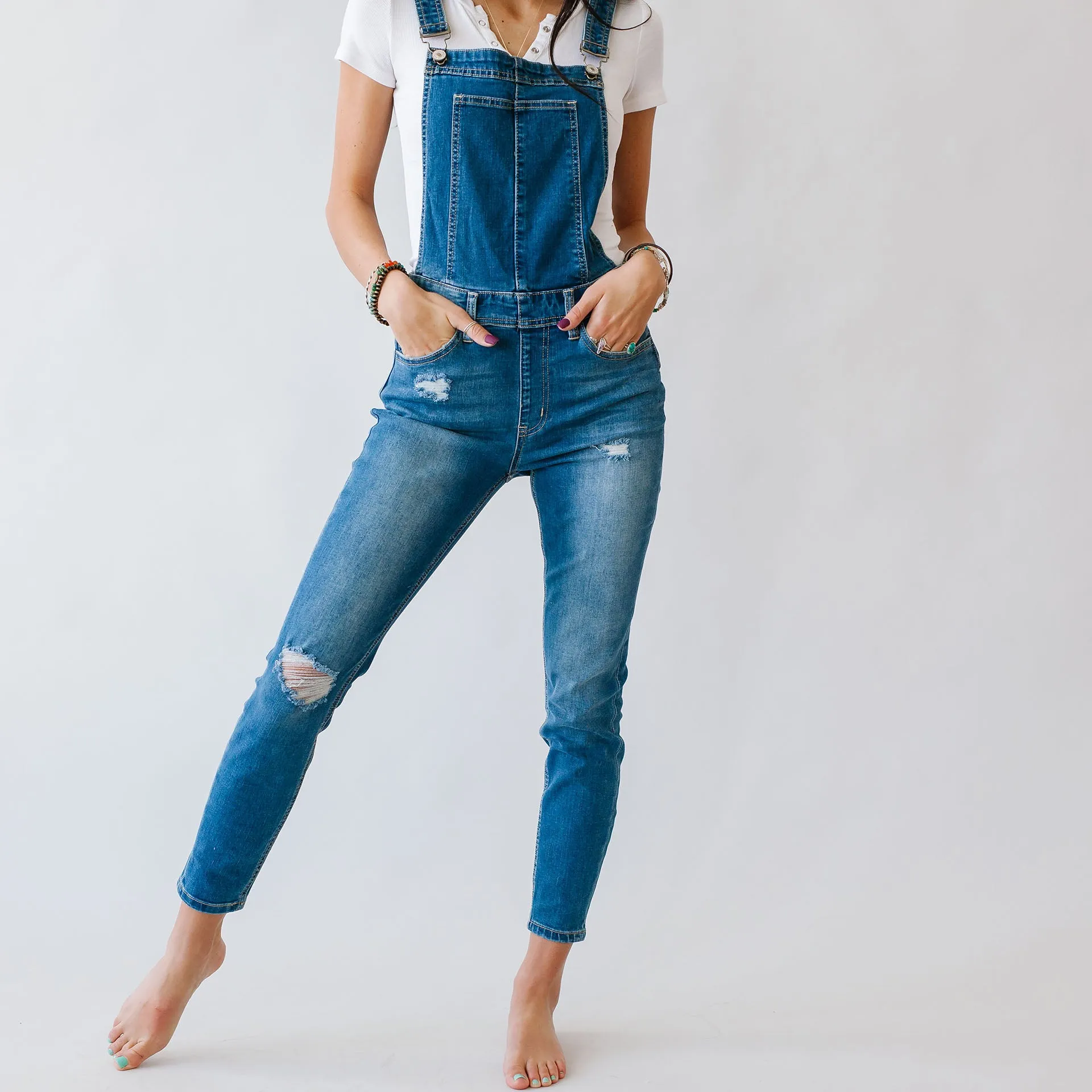 Everly Medium Wash Kancan Overall