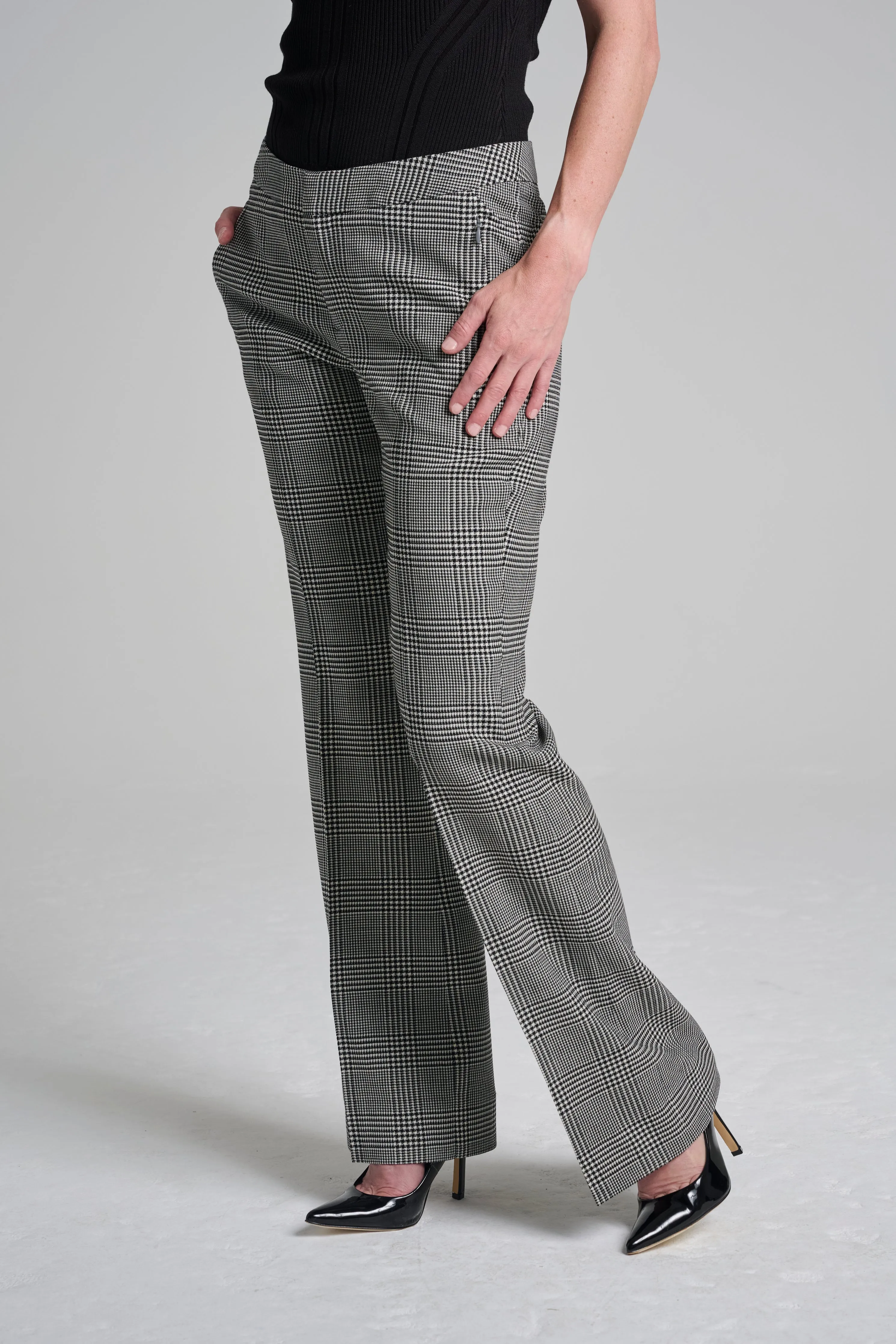 Flare Trouser - Glen Plaid