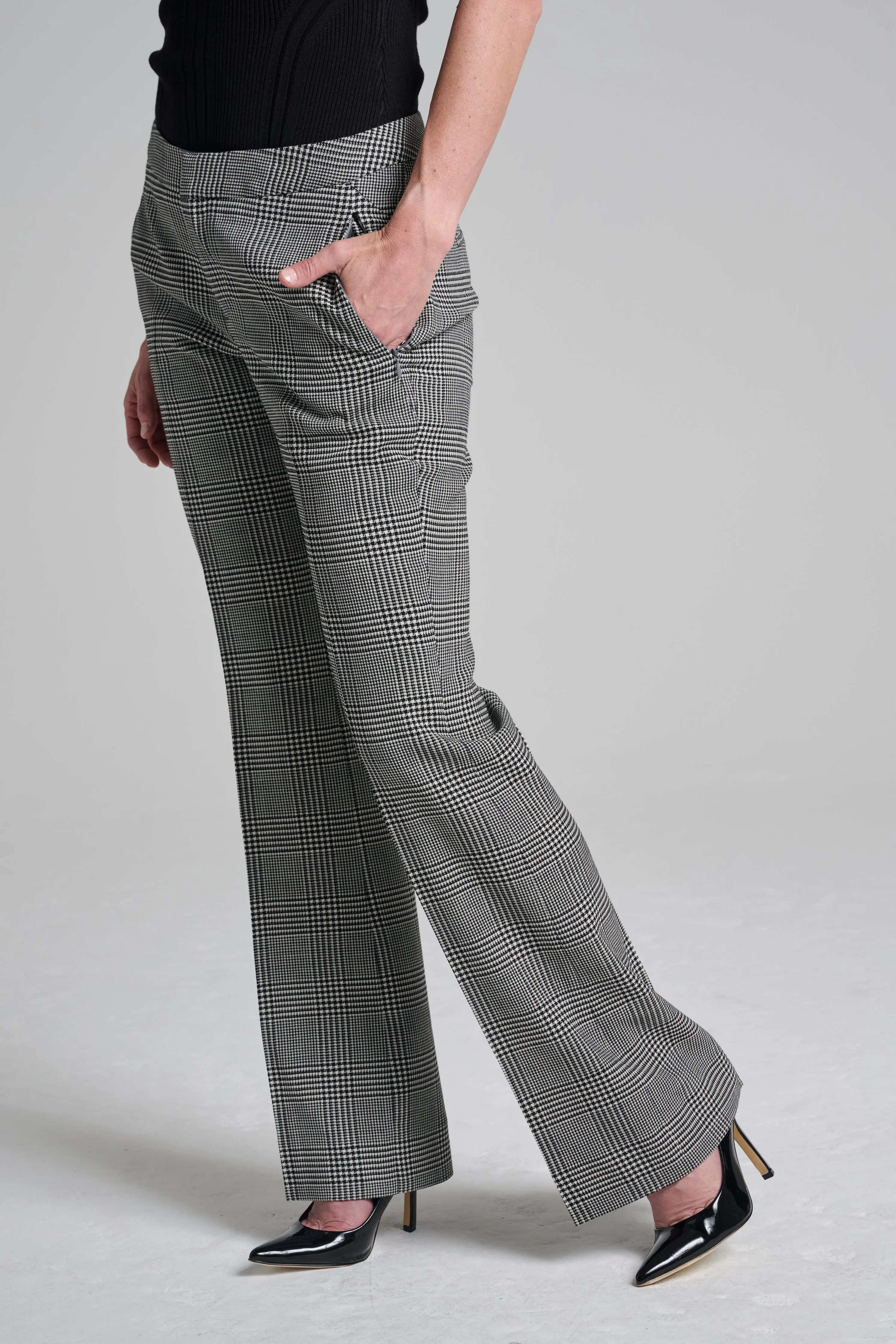 Flare Trouser - Glen Plaid