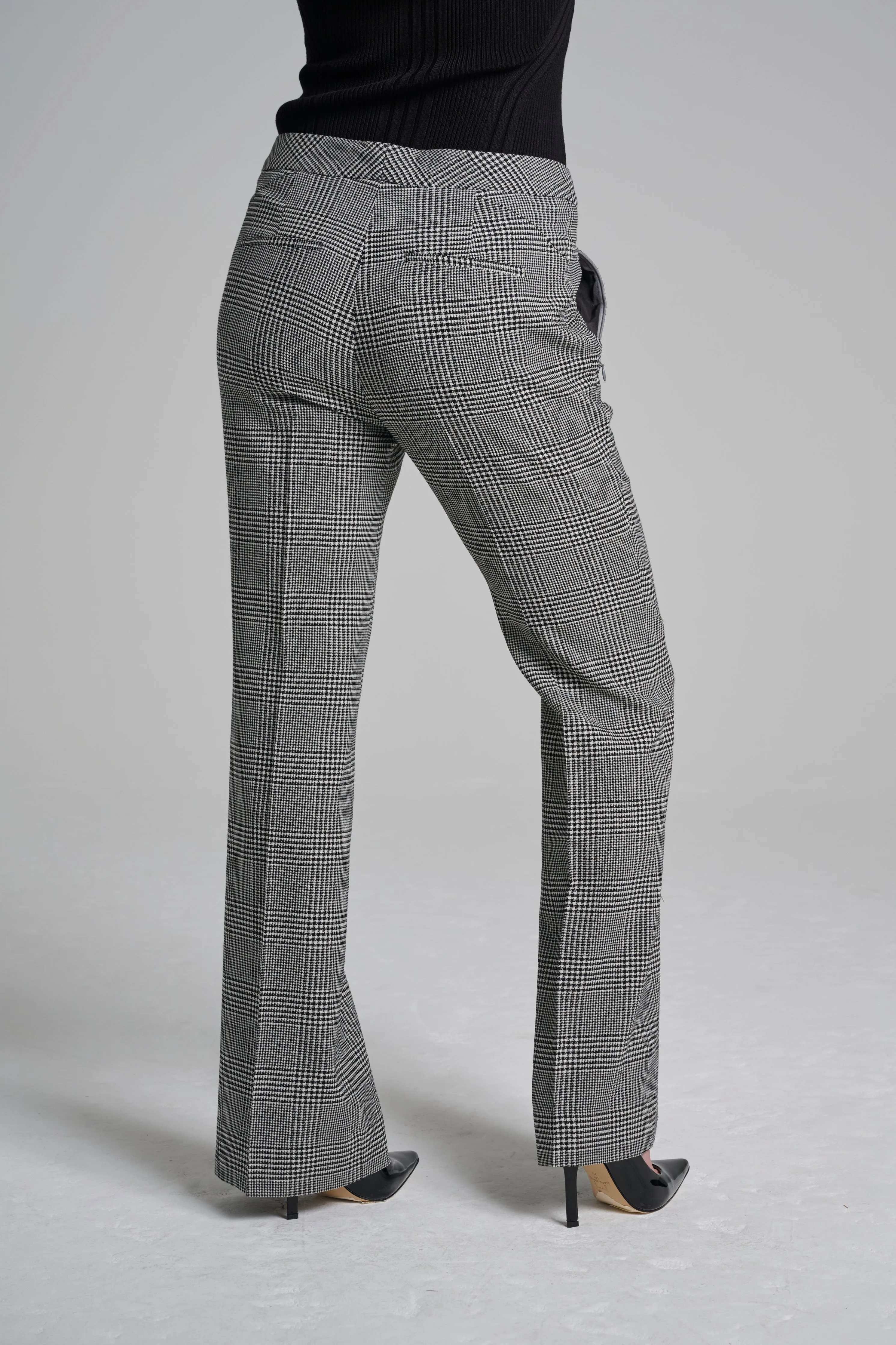 Flare Trouser - Glen Plaid