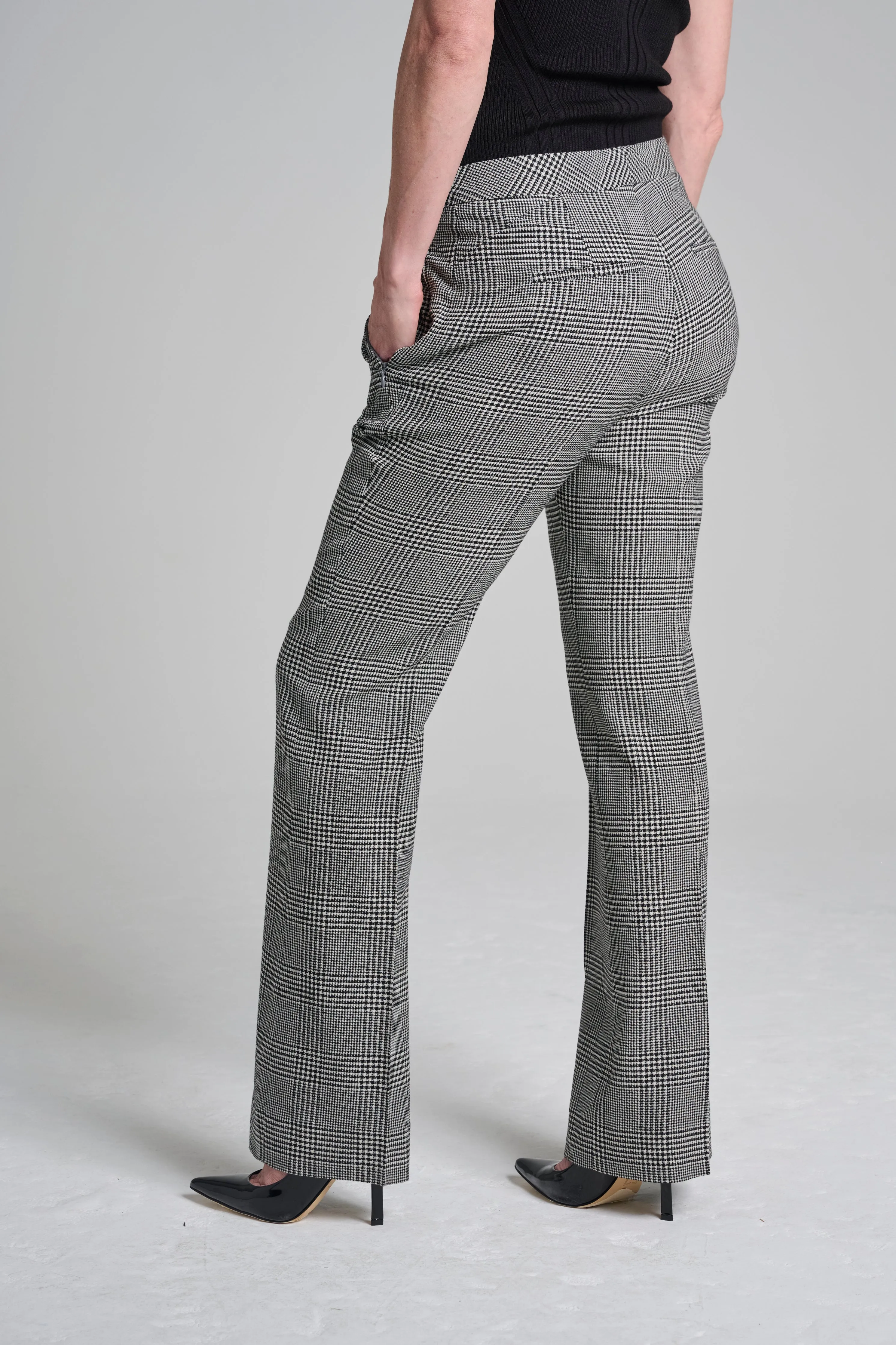 Flare Trouser - Glen Plaid