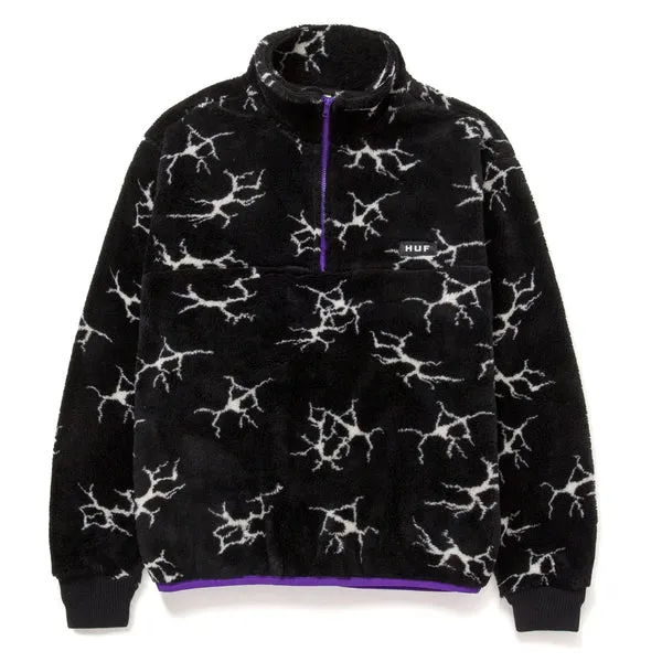 HUF Quake Sherpa 1/4 Zip - Black