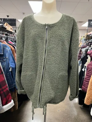 Jacket Faux Fur & Sherpa By Banana Republic In Green, Size: Xl