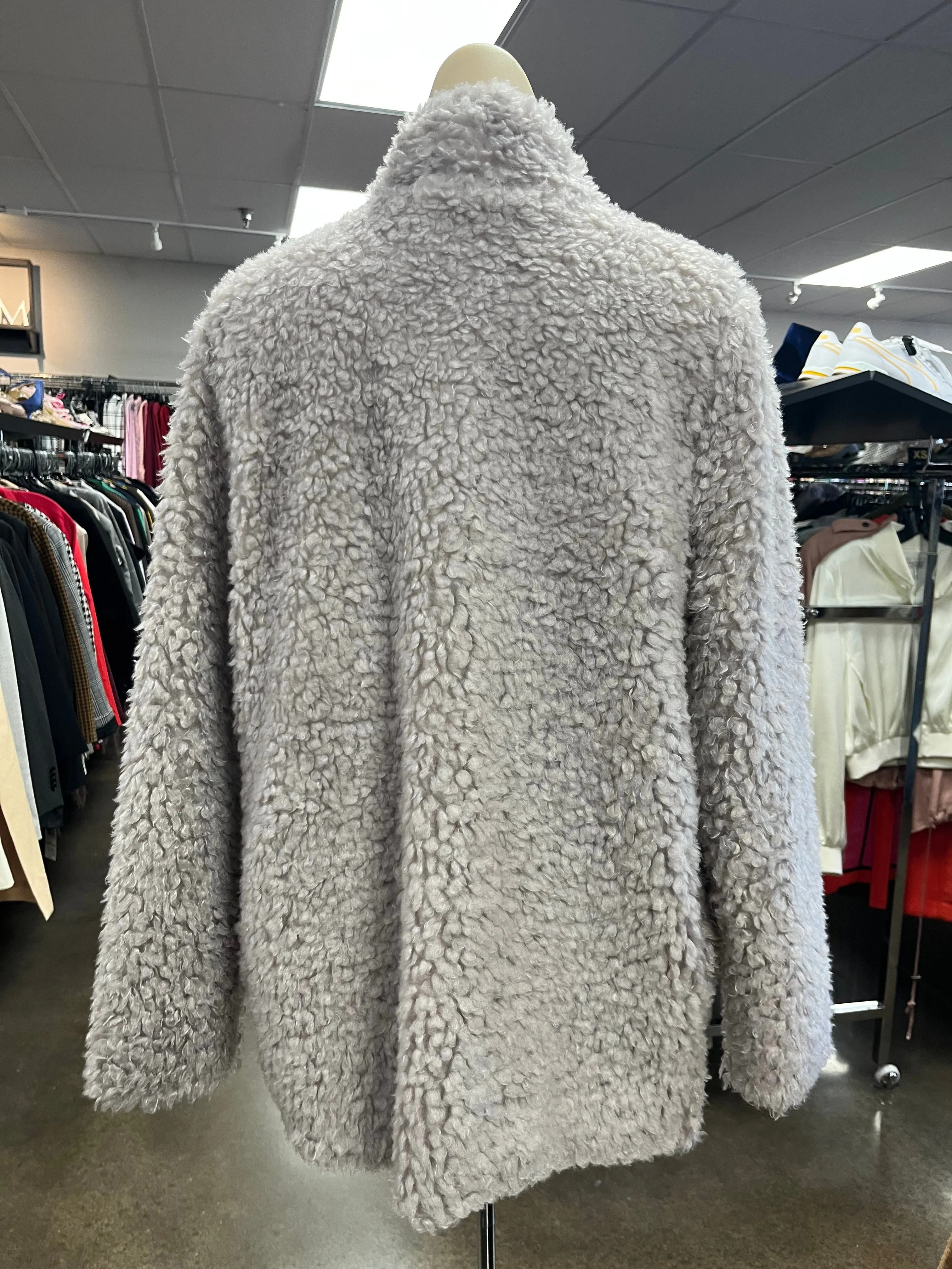 Jacket Faux Fur & Sherpa By Bishop   Young In Grey, Size: L