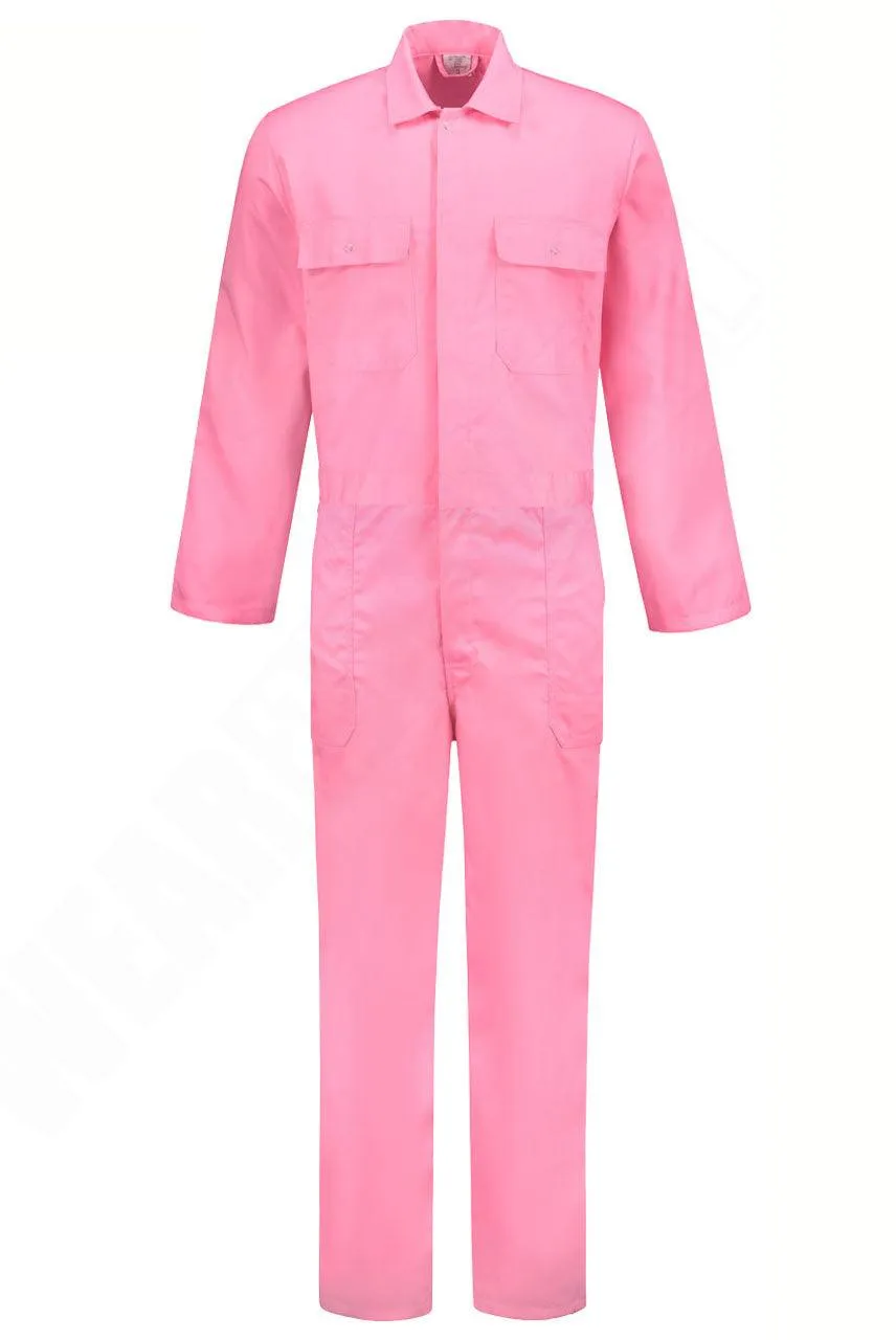 Overall Drukknoop polyester/katoen roze