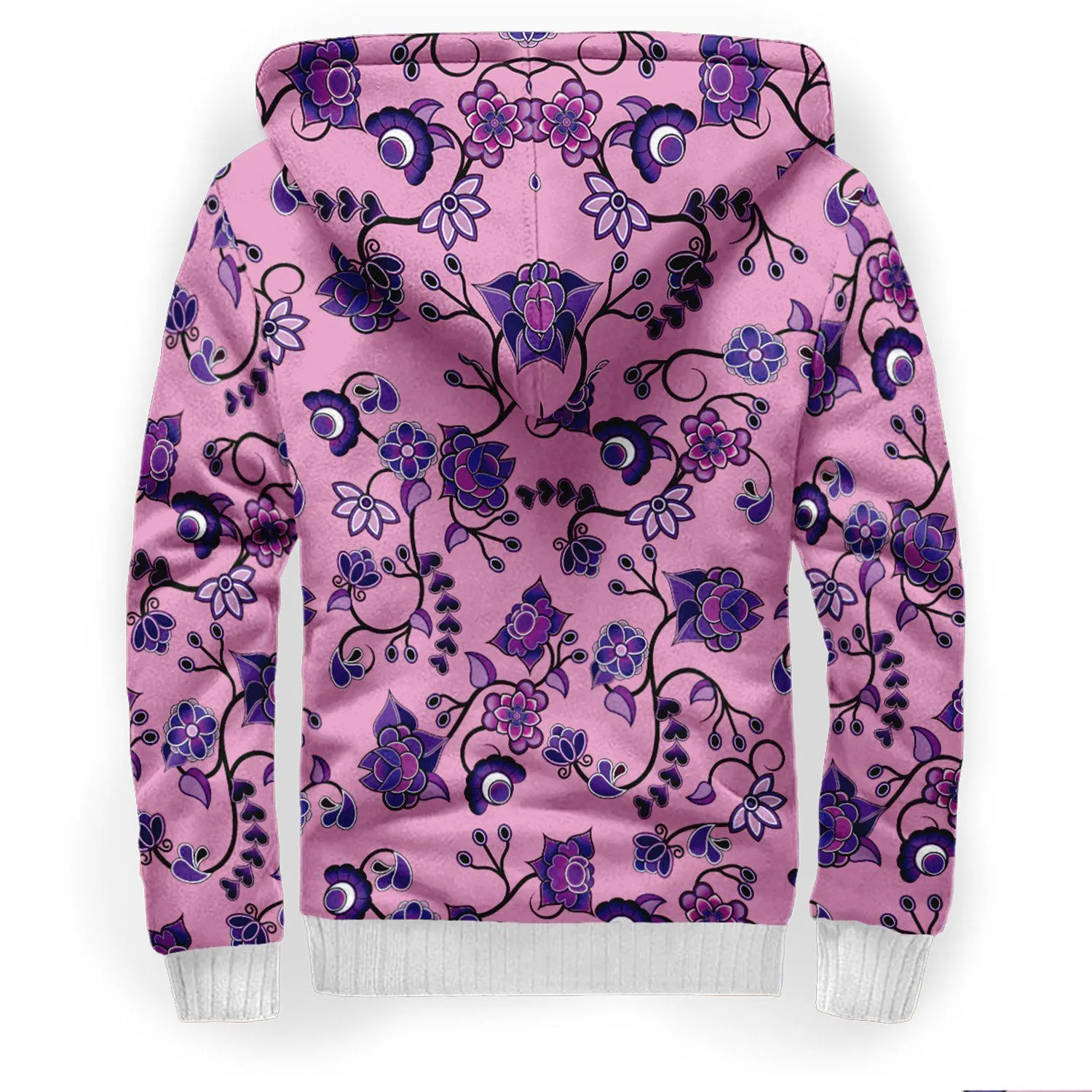 Purple Floral Amour Sherpa Hoodie