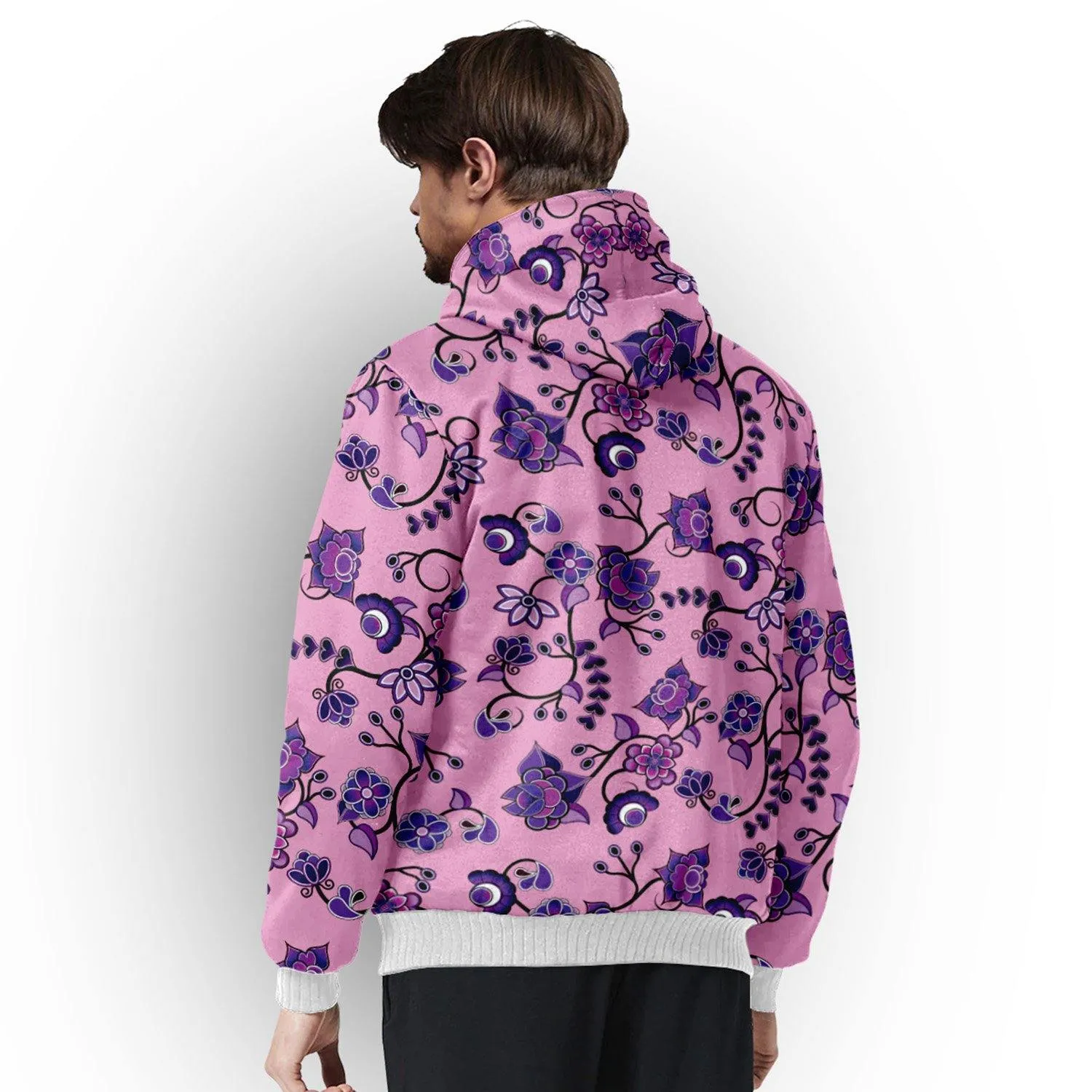 Purple Floral Amour Sherpa Hoodie