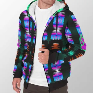 Purple Midnight Bearpaw Sherpa Hoodie