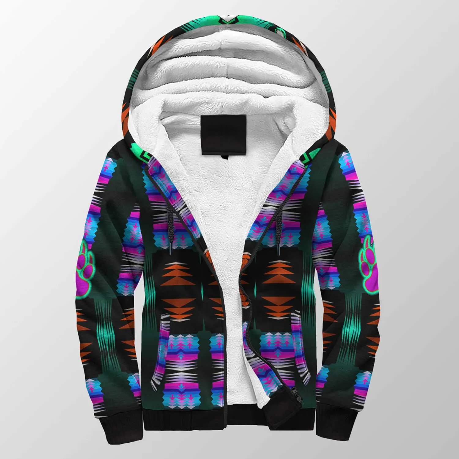 Purple Midnight Bearpaw Sherpa Hoodie