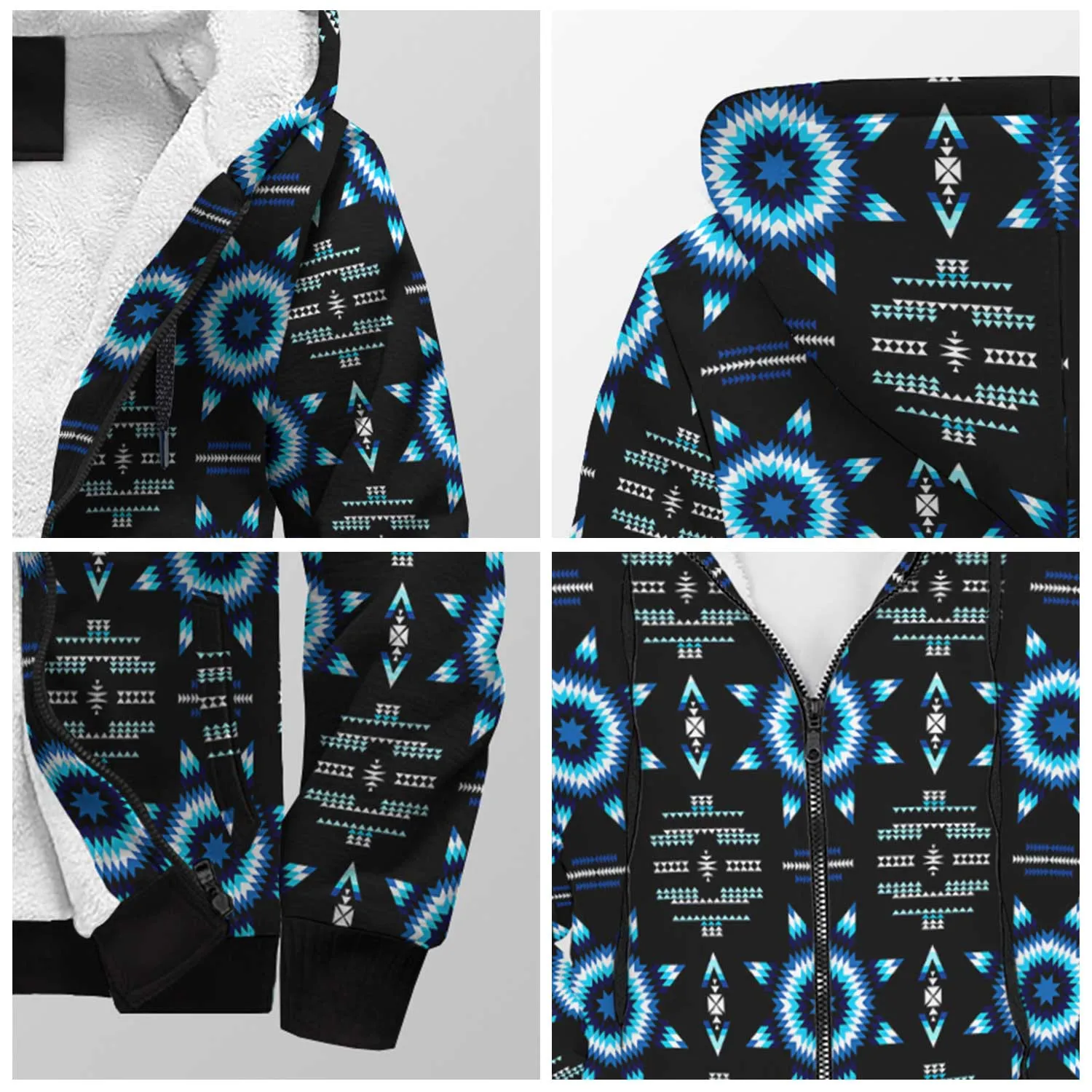 Rising Star Wolf Moon Sherpa Hoodie