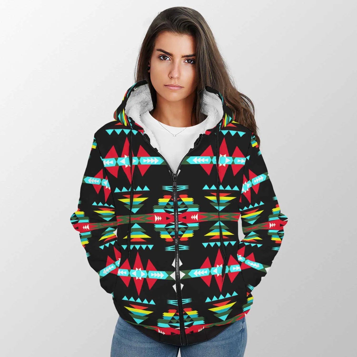 River Trail Sunset Sherpa Hoodie