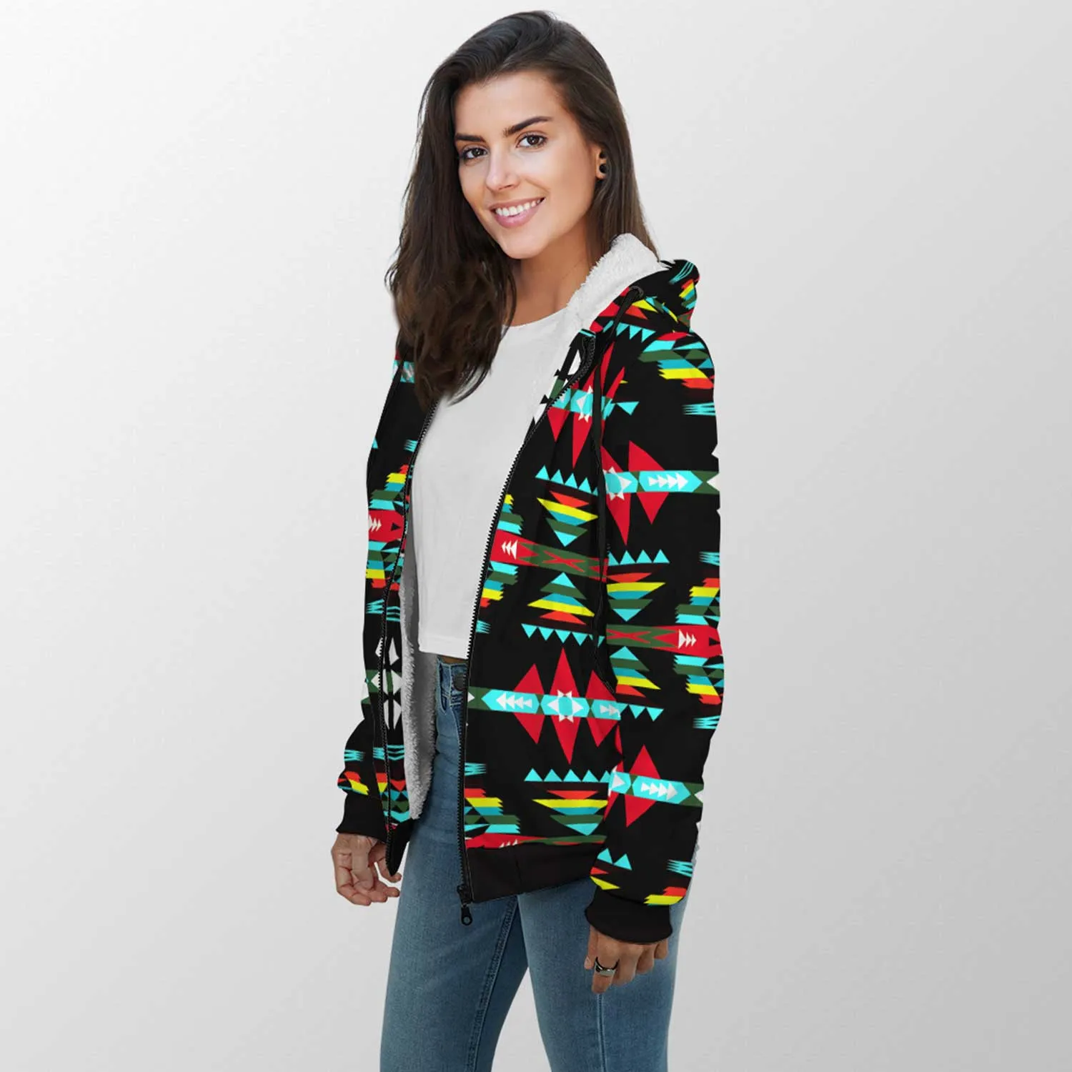 River Trail Sunset Sherpa Hoodie