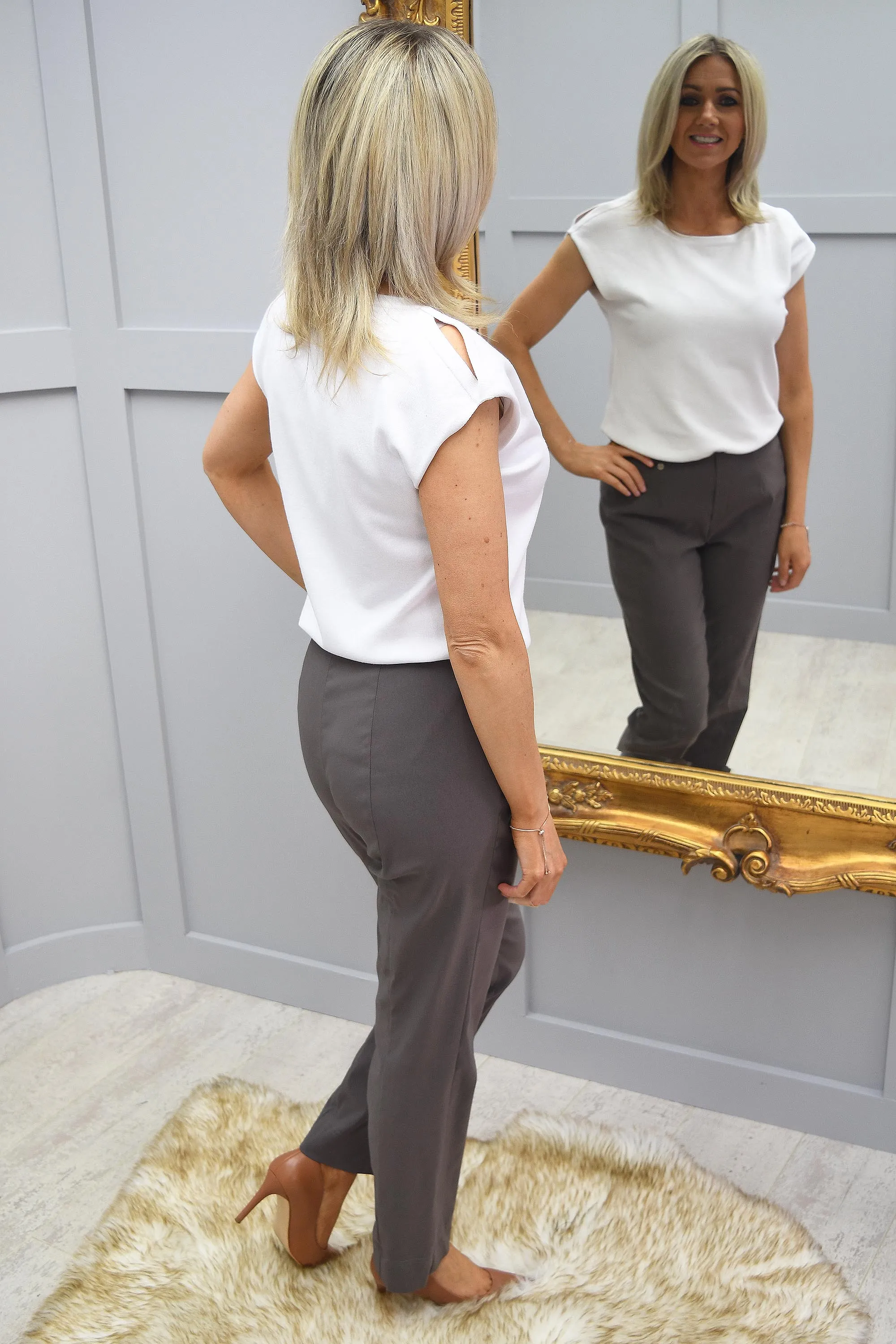 Robell Marie Mink Trousers Petite 29"- 51412 5499 38K