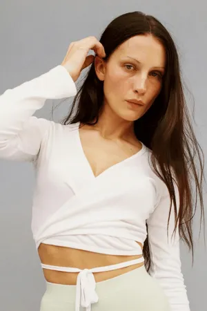 Sarita Wrap Top | White