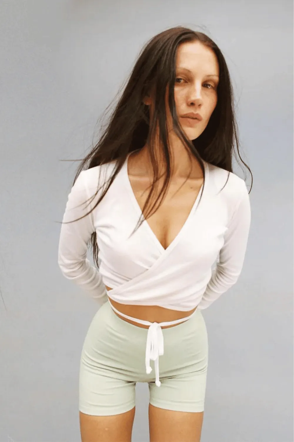 Sarita Wrap Top | White