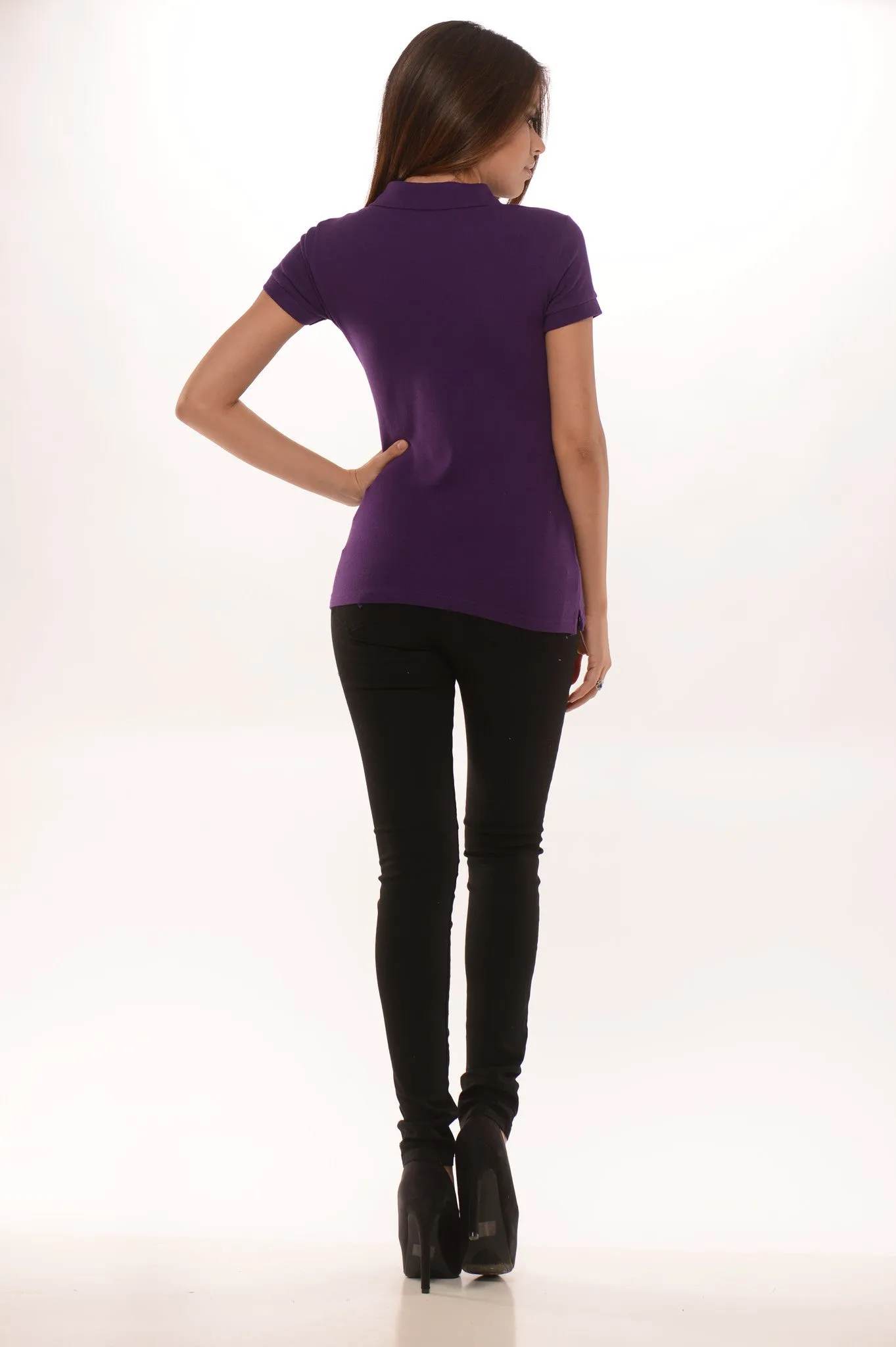 School Girl Polo-Purple