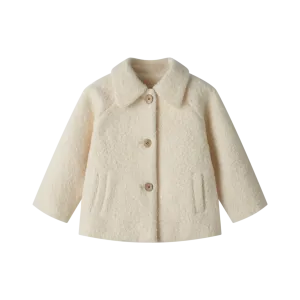 sherpa collared jacket - creme