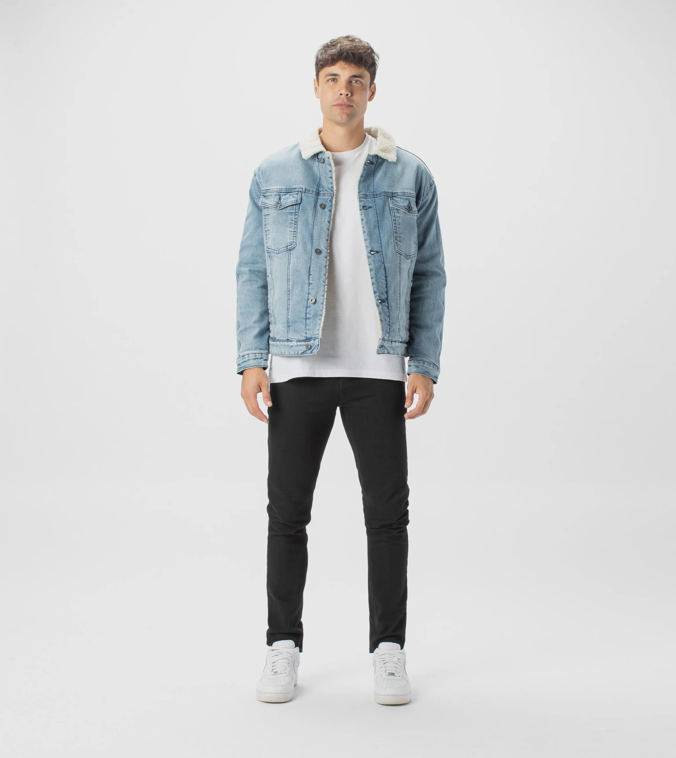 Sherpa Denim Jacket Mineral Blue - Sale