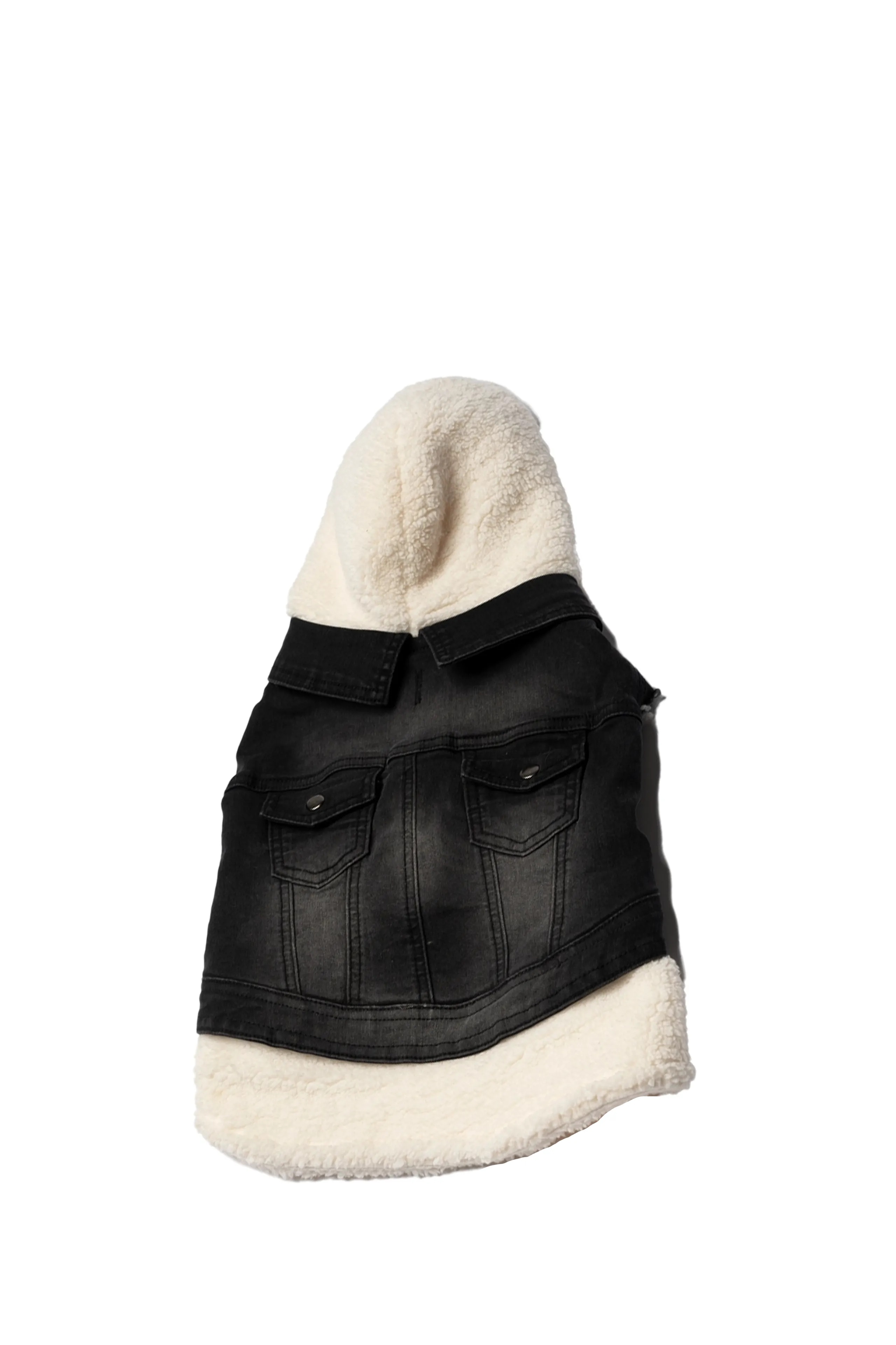 Silver Paw - Justin Denim Dog Jacket in Black