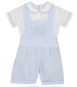 Smocked Bib Overall Set