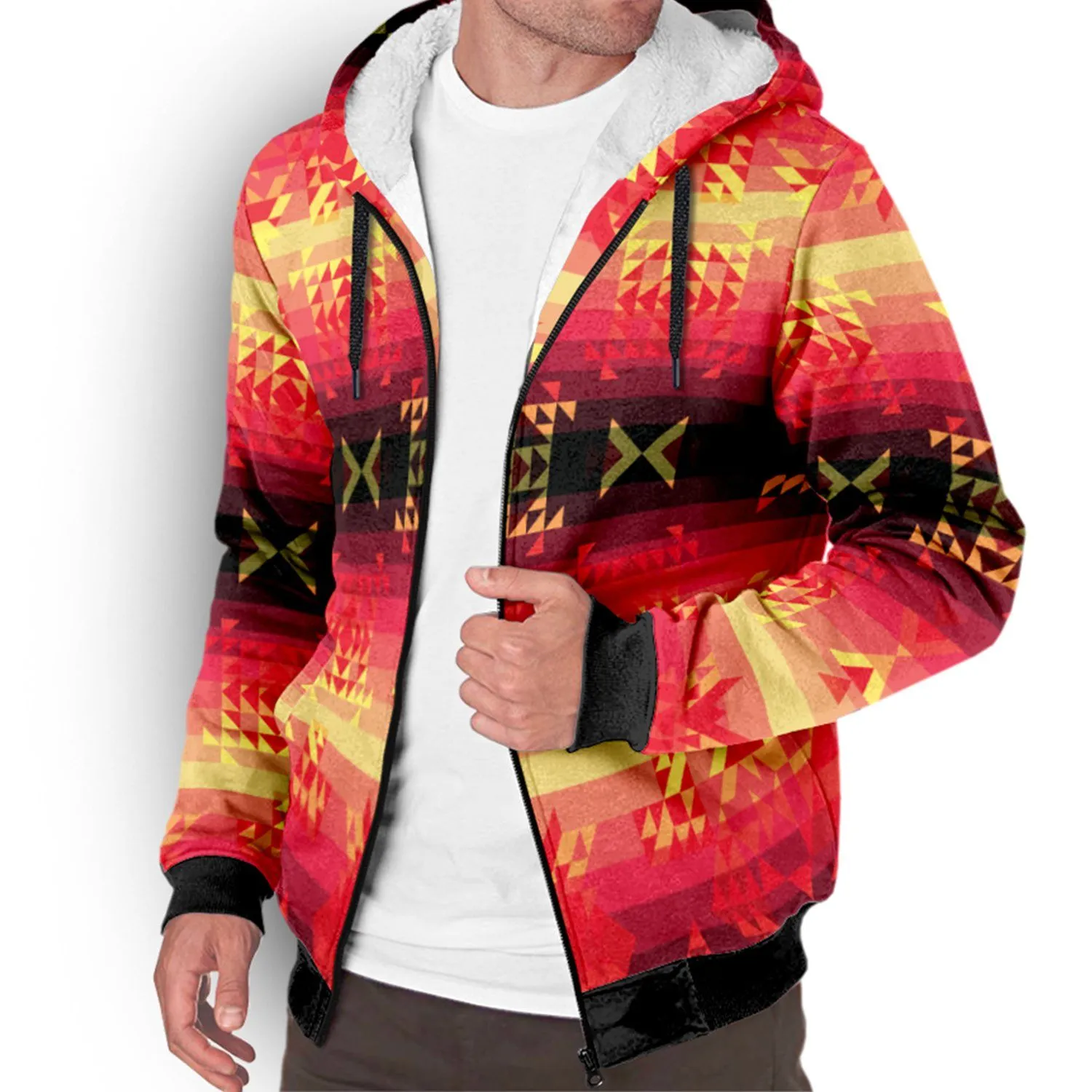 Soleil Fusion Rouge Sherpa Hoodie