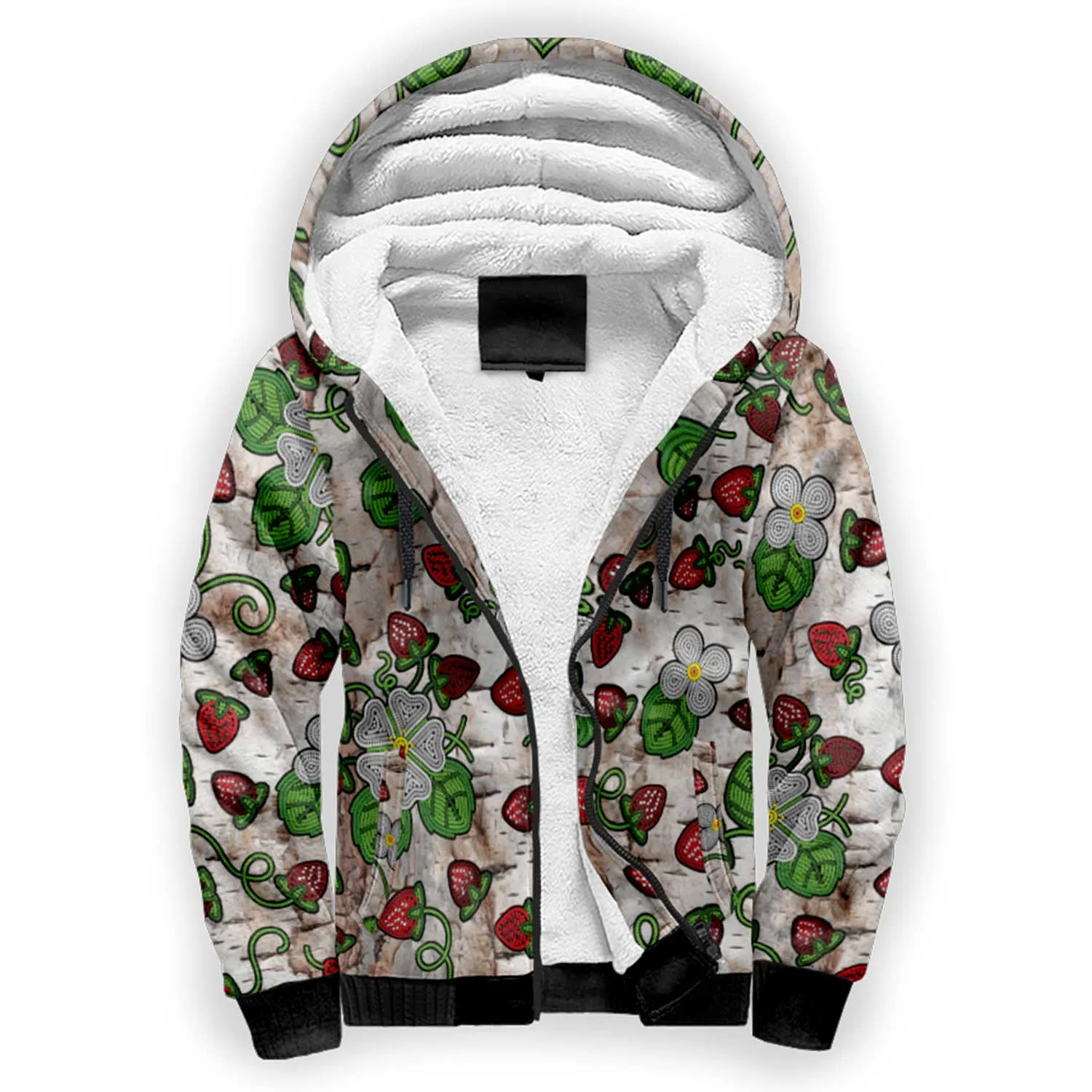 Strawberry Dreams Br Bark Sherpa Hoodie