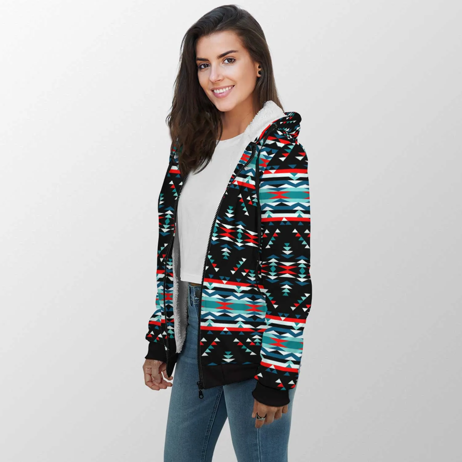 Visions of Peaceful Nights Sherpa Hoodie