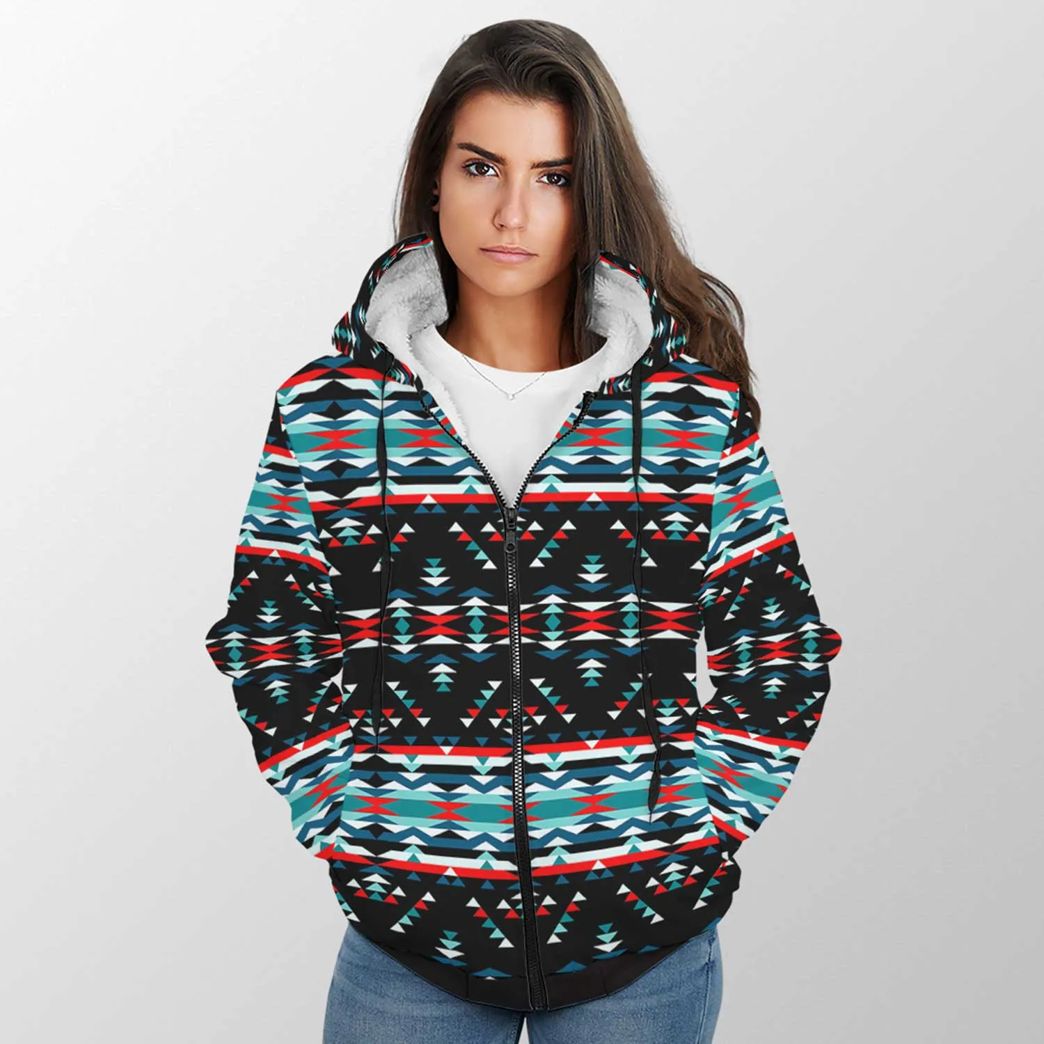 Visions of Peaceful Nights Sherpa Hoodie
